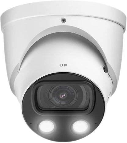 EmpireTech IPC-Color4K-T 4K Full-Color Ultra Low Light 8MP 1/1.2" CMOS Smart AI Starlight Turret IP Camera,Build-in Warm LED, Built-in Mic,Motion Detection,PoE and ePoE,IPC-Color4K-T-S2 3.6mm White