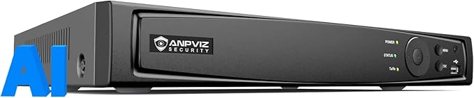 Anpviz AI 12MP 8CH POE NVR (12MP/8MP/6MP/5MP/4MP) Smart AI POE Network Video Recorder - Supports up to 8 x 12MP POE Cameras, 8-Channel Power Over Ethernet (Not Included HDD) NVR7608Q1-8P (H Series)