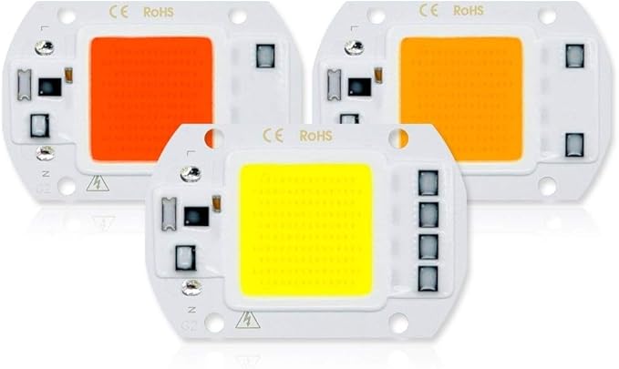 Indoor Lighting, Pack of 1, LED COB CHIP Lamp AC110V 10W/20W/30W/50W Smart IC DIY Floodlight Bulb Outdoor Chip Lamp(Full Spectrum,110V 10W)