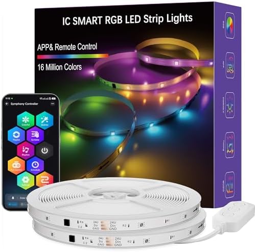 LED Strip Lights,130FT Smart IC RGB WiFi Voice Controlled LED Lights