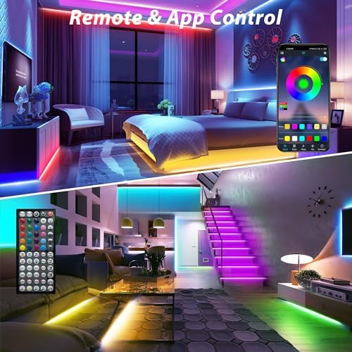 Ledagic Led Lights for Bedroom 190 ft (2 Rolls of 95ft), Led Lights Strip