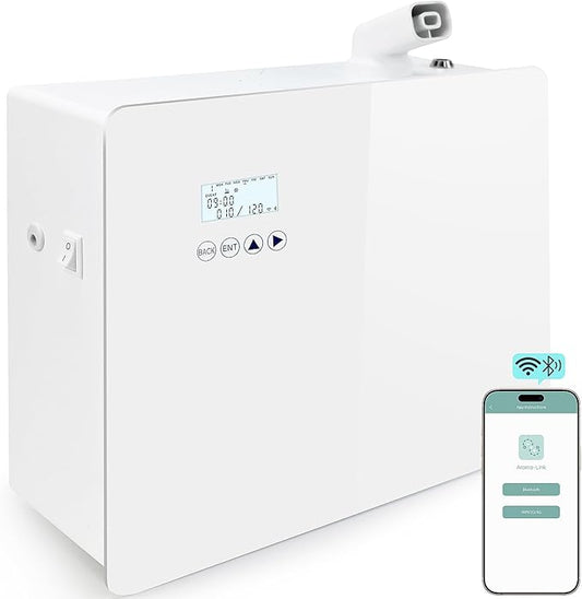 2026 𝐔𝐩𝐠𝐫𝐚𝐝𝐞𝐝 𝟓𝟎𝟎𝟎 𝐒𝐪.𝐅𝐭 1000ml Capacity HVAC Waterless Essential Oil Diffuser with Wi-Fi Control, Whole House Smart Scent Air Machine, Cold Air Tech for Whole Home, Hotel, Party