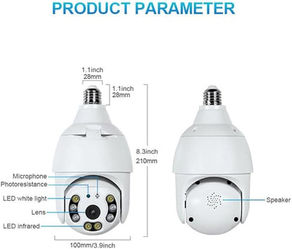 EVERSECU 4K 8MP UHD Screw-in 4 Inch PTZ Security Camera, Outdoor Waterproof, Wireless 2.4G&5Ghz WiFi, ONVlF&RTSP Stream, 360° View, Auto Tracking, 2 Way Audio, Motion Detection, Remote View(4pack)
