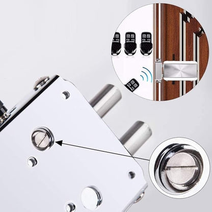 Remote Control Electronic Intelligent Door Lock, Smart Wireless Anti-Theft Home Security Keyless Deadbolt Access Control System with 4 Remote Control