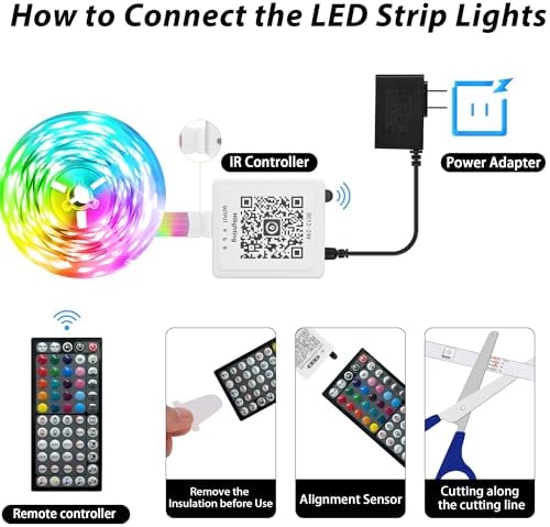 Ledagic Led Lights for Bedroom 200 ft (2 Rolls of 100ft), Led Lights Strip