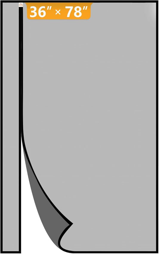 Yotache Left Right Side Opening Screen Doors with Magnets Fits Door Size 36 x 78, Reinforced Sewing Magnetic Mesh, Actual Screen Size 38" x 79" Black