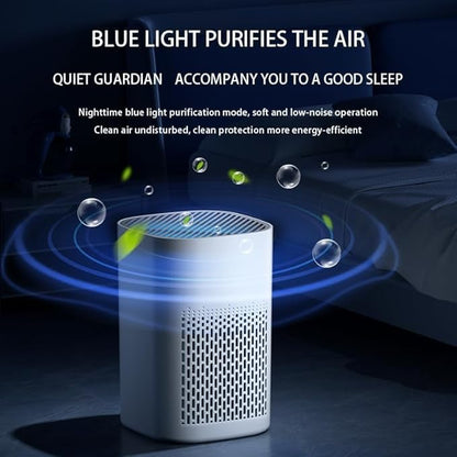 Small Air Purifier for Home Bedroom, HEPA Filter Air Cleaner, Quiet Operation, Removes Dust, Smoke, Odor, Pollen & Pet Dander