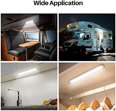 12v LED Interior Light Bar，CT CAPETRONIX 120LEDs 1500LM 8W DC 12 Volt led Strip Lights with ON/Off Switch，for Enclosed Cargo Trailer, Car RV Van Truck Lorry Camper Boat Caravan Motorhome (2Pack)