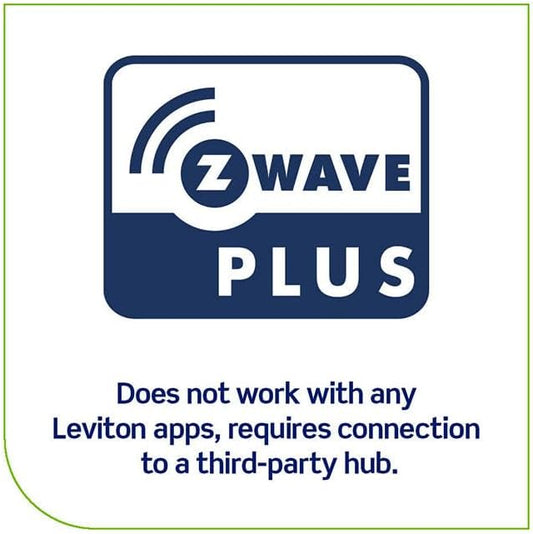 Leviton Decora Smart 600W Dimmer with Z-Wave Technology, Ivory, 1-Pack, DZ6HD-2RW, White/Light Almond