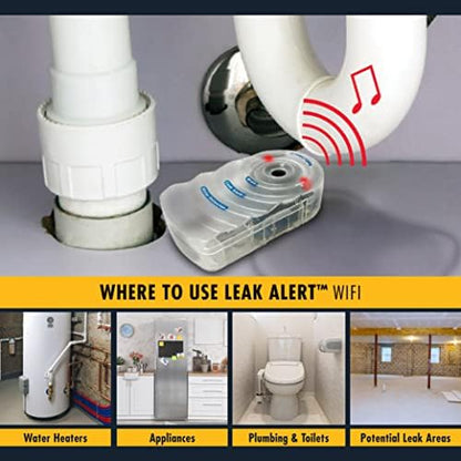 Zircon® Leak Alert™ WiFi Smart Water Leak Detector Alarm, Battery Included
