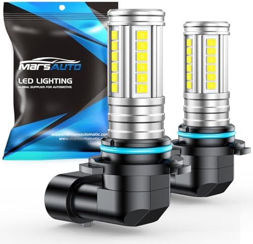 Marsauto HB4/9006 LED Fog Light Bulbs, 12,000LM 9006 HB4 LED Fog Light Bulbs, 360° Illumination 600% Brightness Strong Penetration, 1:1 Mini Size 60 Pcs CSP Chips 9006 Led Bulb, Tire Light Assemblies