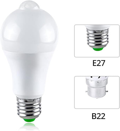 Wide Voltage Lights 5pcs AC85-265V B22 E27 LED Night Light Motion Activated ON/Off PIR Motion Sensor LED Lamp Light Smart Induction Bulb Stair Hallway Night Lamp Household Bulbs