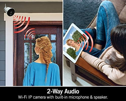 Night Owl AC Powered 1080p HD Wi-Fi IP Indoor/Outdoor Camera with 100 ft. of Night Vision, 2-Way Audio, Built-in Spotlight, Wide Viewing Angle and Free Remote Viewing App