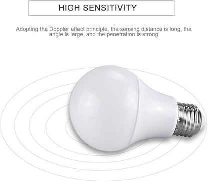 Wide Voltage Lights 10pcs AC85-265V Radar Motion Sensor Light Bulb E27 LED Lamp Auto Smart Infrared Bulb Energy Saving Bombillas Home Porch Stair Hallway Household Bulbs