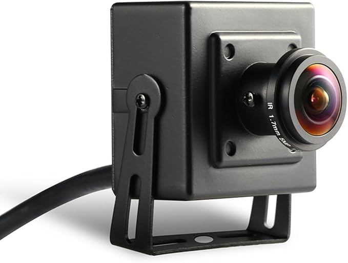 TSEye Fisheye PoE Mini IP Camera, Built in Microphone, Ultra HD 2880 x 1620P@20fps, 1.7mm Panoramic Fisheye Lens, Wide-Angle Home Security Cam, P2P Remote Viewing (I706-3-P-A-TS Metal)