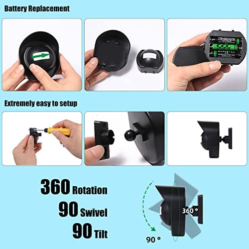 328ft Range Wireless Driveway Alarm, Outside Motion Sensor Alarm
