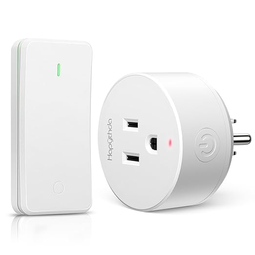 Remote Control Outlet Plug Adapter, Wireless Switch, Mini Remote Outlet for Light and Household Appliances, ON/OFF Switch 15A/1500W, 300ft RF Range, 4000V Anti Surge