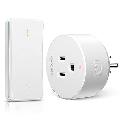 Remote Control Outlet Plug Adapter, Wireless Switch, Mini Remote Outlet for Light and Household Appliances, ON/OFF Switch 15A/1500W, 300ft RF Range, 4000V Anti Surge