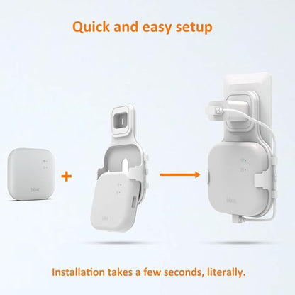 AutoSonic All-New Mount Compatible with Blink Sync Module XR | Outlet Wall Holder Mounting Bracket Accessories | USB-C Cable Included | White