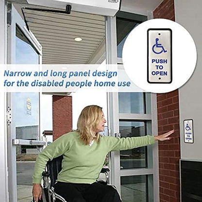 Olideauto Handicap Push Button Door Opener,Auto Door Opener with Wireless Narrow Stainless Steel Handicap Push Buttons Olide-511 and 550lbs Fail Security Electric Strike