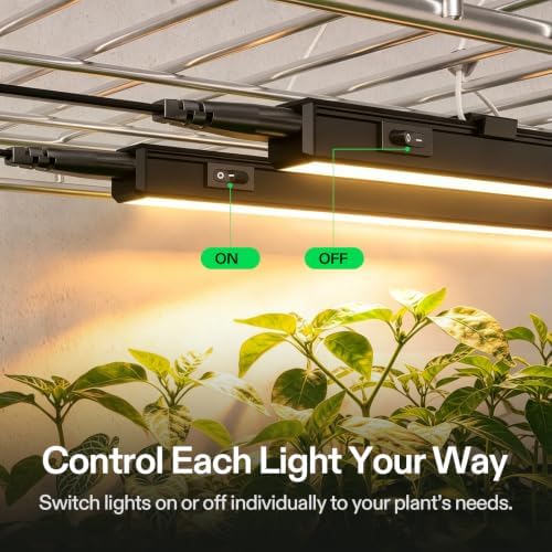 VIVOSUN T5 Grow Lights for Indoor Plants, 3000K Full Spectrum, 1FT