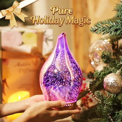 Porseme Essential Oil Diffuser 150ml Handmade Glass Diffuser 6H Runtime