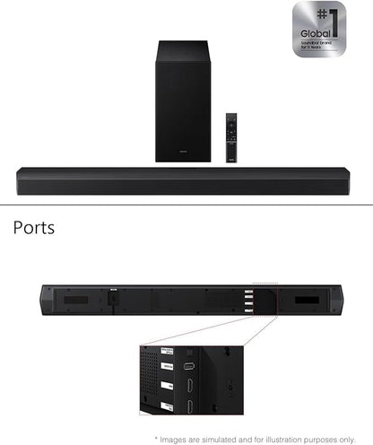 Samsung B-Series Soundbar HW-B750F 5.1ch with Wireless Subwoofer, DTS Virtual:X Surround Sound, TV Home Theater System for Movies, Gaming, Powerful Bass & Immersive Audio Upgrade