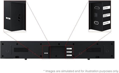 Samsung B-Series Soundbar HW-B400F 2.0ch with Built-in Bass, Compact TV Speaker, Clear Voice Upgrade for Movies, TV Shows, Music, Easy Setup Home Audio System