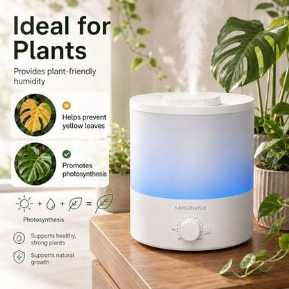 MegaWise Ultrasonic Cool Mist Humidifier SK7620-1.5L Capacity, Whisper-Quiet Operation, Adjustable Mist Output, Auto Shut-Off - Ideal for Home, Office, Baby Room, and Bedroom, 1.5 L (Pack of 12)