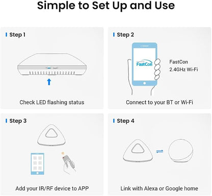 Broadlink RM MAX IR RF WiFi Universal Remote Smart Home Automation Compatible with Alexa and Google Home
