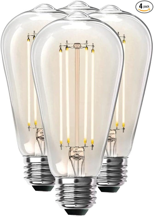 Feit Electric 18573 - ST19100CL/927CA/4 Edison Style Antique Filament LED Light Bulb