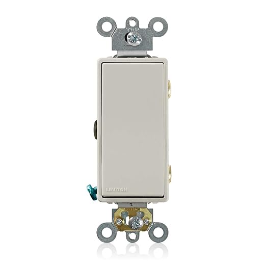 Leviton 15-Amp 120/277-Volt Decora Plus Rocker 3-Way AC Quiet Switch, 5693-2T, Light Almond