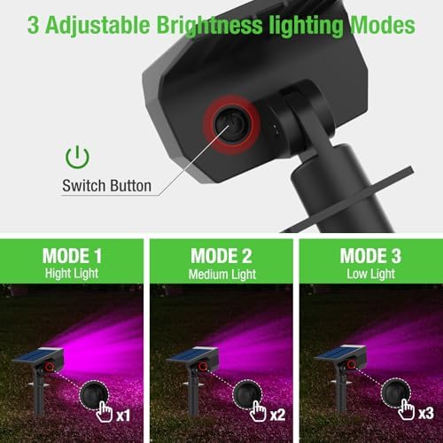 nipify Solar Spot Lights Outdoor, Solar Powered Waterproof Spotlight