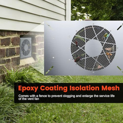 Abestorm 720 CFM Crawlspace Ventilation Fan with Humidistat 10 Inch