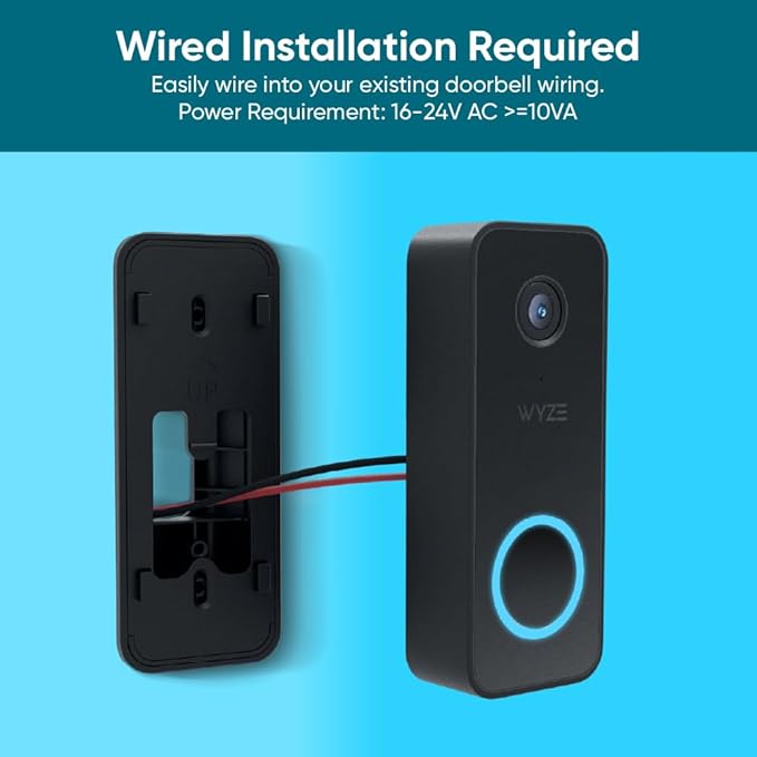 WYZE Video DOORBELL V2 Security Camera - Black