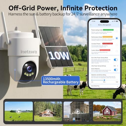 5MP 4G LTE Cellular Solar Security Camera Outdoor: No WiFi Needed