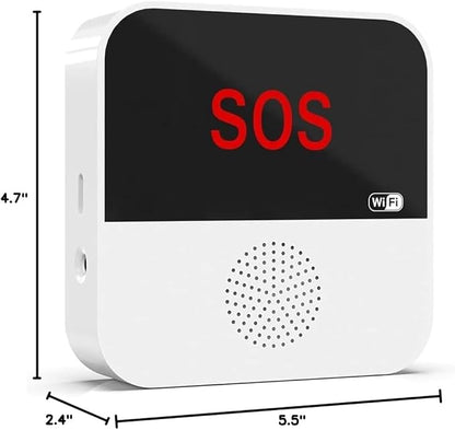 VOCA Wireless Personal Alarms & Pager for Elderly, Emergency Alarm, SOS Button, Panic Alarm, Nurse Call Bell, SOS System for Home/Personal, Caregiver Pager, Seniors, Patients, Disabled, 2.4G WiFi