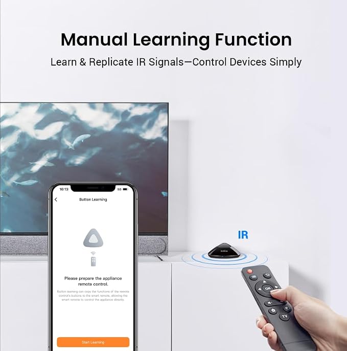 Broadlink RM MAX IR RF WiFi Universal Remote Smart Home Automation Compatible with Alexa and Google Home