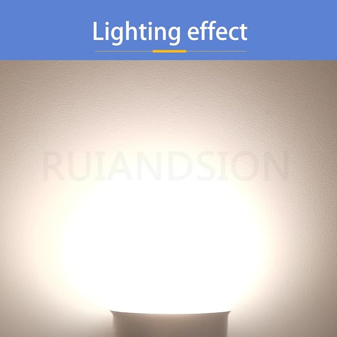 Ruiandsion E12 LED Interior Light Warm White 3030 8SMD Chipsets High Color Rendering for Light String Atmosphere Table Lamp Bedside Lamp Pack of 10