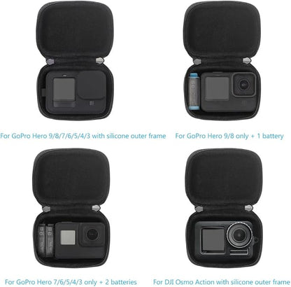 JSVER Carrying Case for GoPro Hero 13 Hard Travel Storage Case for Hero 13/12/11/10/9/8/7/6/5/4/3, DJI Osmo Action 5 Pro/4/3, AKASO Brave 8/EK7000/EK7000 Pro, Insta360 Ace/Ace Pro, Apexcam