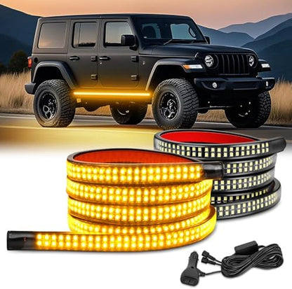 Nilight 2PCS 70 Inch Running Board LED Lights Strip Amber for Truck