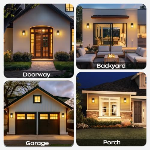 WIHTU Exterior Lighting Fixture, Outdoor Front Porch Light Wall Mount 1Pack