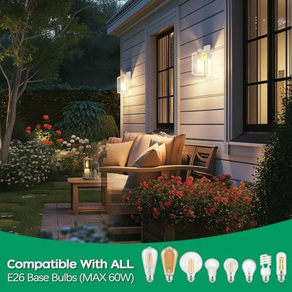 WIHTU Outdoor Front Porch Light Wall Mount, Exterior Lighting Fixture 1Pack