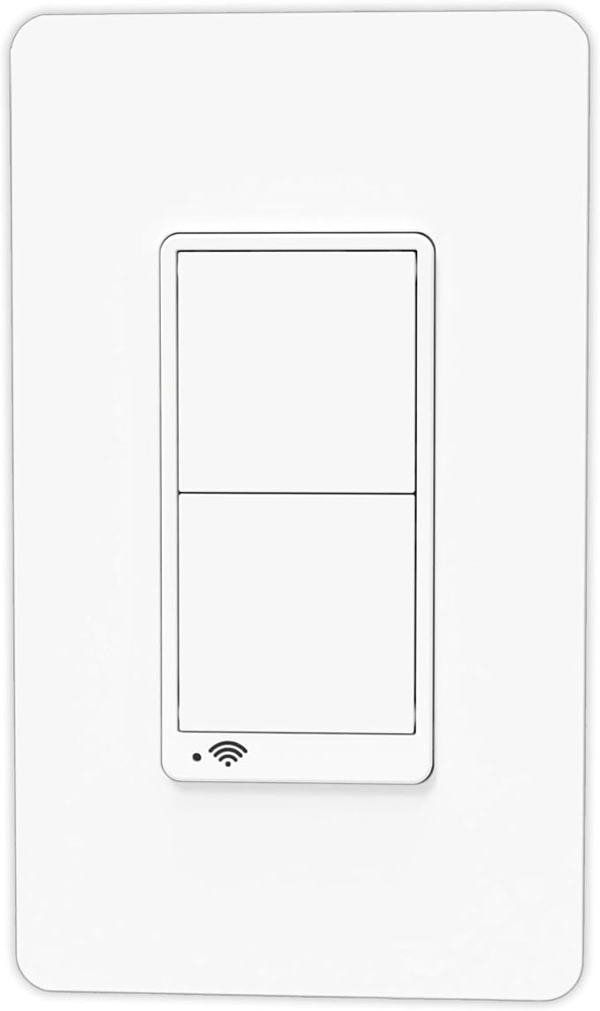 Square D by Schneider Electric X Series 15 Amp WiFi Energy Monitoring Light Switch, Single-Pole/3-way, 600 Watt, Rocker, Matter Certified, Works with Alexa, Google Home, Apple Home, Matte White