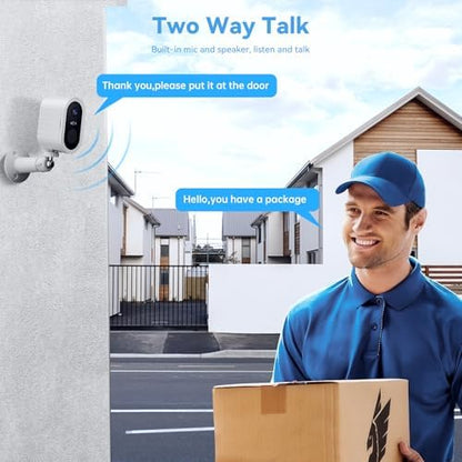 Security Cameras Wireless Outdoor, 2-Cam Kit, 2K Home Security Camera System, No Subscription Required, Local Storage, 4-View Live, PIR & AI Detection, Color Night Vision, 2-Way Audio