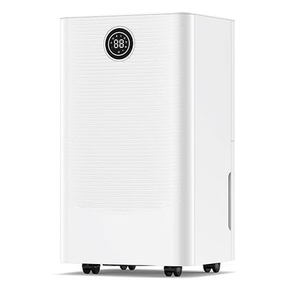 ZAFRO Dehumidifier for Home & Basement with Drain Hose, Energy Efficient 24 Pints Dehumidifier, Auto or Manual Drainage, Auto Defrost, 3 Modes, 24 Hours Timer