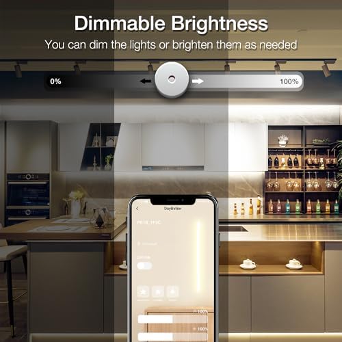 DAYBETTER COB LED Strip Lights,LED Lights for Bedroom 16.4ft,Natural White