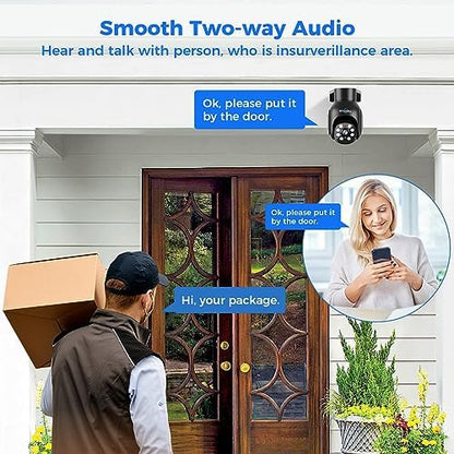 Hiseeu Wireless Security Camera System, 5MP 4 Cam-Kit, 15" LCD, 3TB HDD