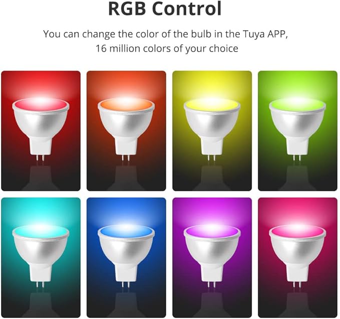 BENEXMART Tuya Zigbee 5W Smart Led Bulb, MR16 12V RGBCW Dimmable Spotlighting Compatible with Alexa Google Home, Tuya Zigbee Hub Required (1)