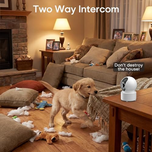 BROTEX Indoor Security Camera, 2.4GHz Wireless Camera for Home Security